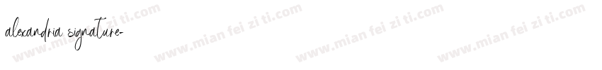 alexandria signature字体转换